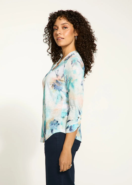 FDJ 3890451 3/4 Henley Top