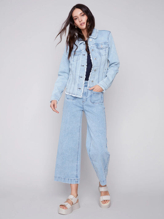 C.B 5478 Cropped Wide Legged Jeans