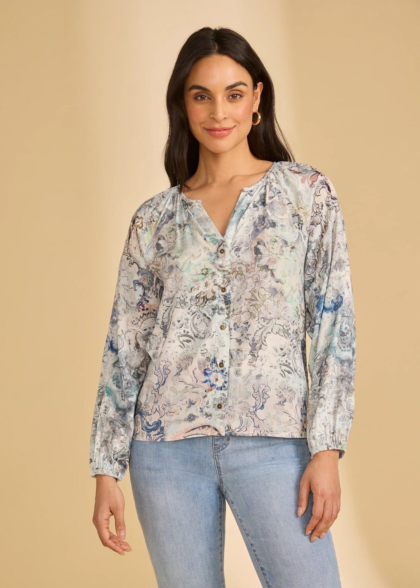 FDJ 7524397 Long Sleeve Printed Shirt