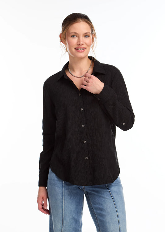 FDJ 7800294 Roll-Up Sleeve Crinkle Shirt