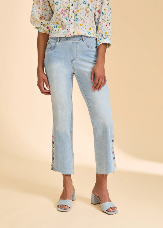 FDJ 2989669 Pull-On Boot Crop Denim