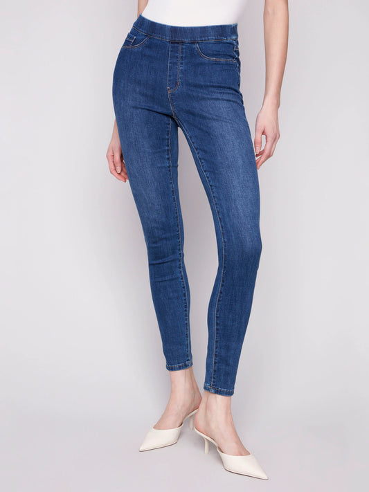 C.B C5125S Denim Pull-On Pants