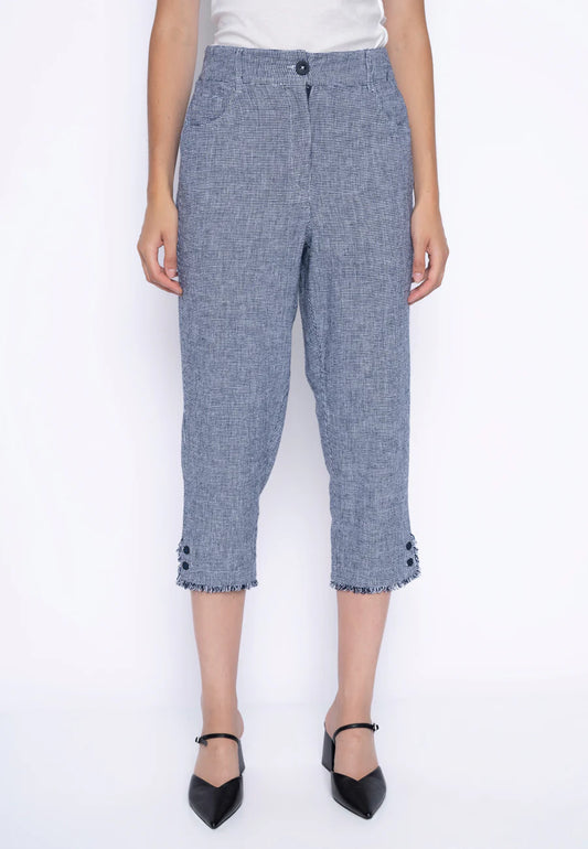 Pic GM075ZD Frayed Edge Button Detail Capri