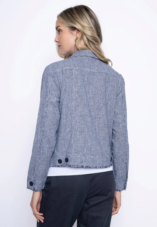 Pic GM582ZD Fringed Edge Button-Front Jacket