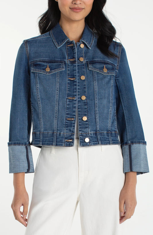 L.P LM1C53CH4 Bracelet Length High Cuff Trucker Jacket