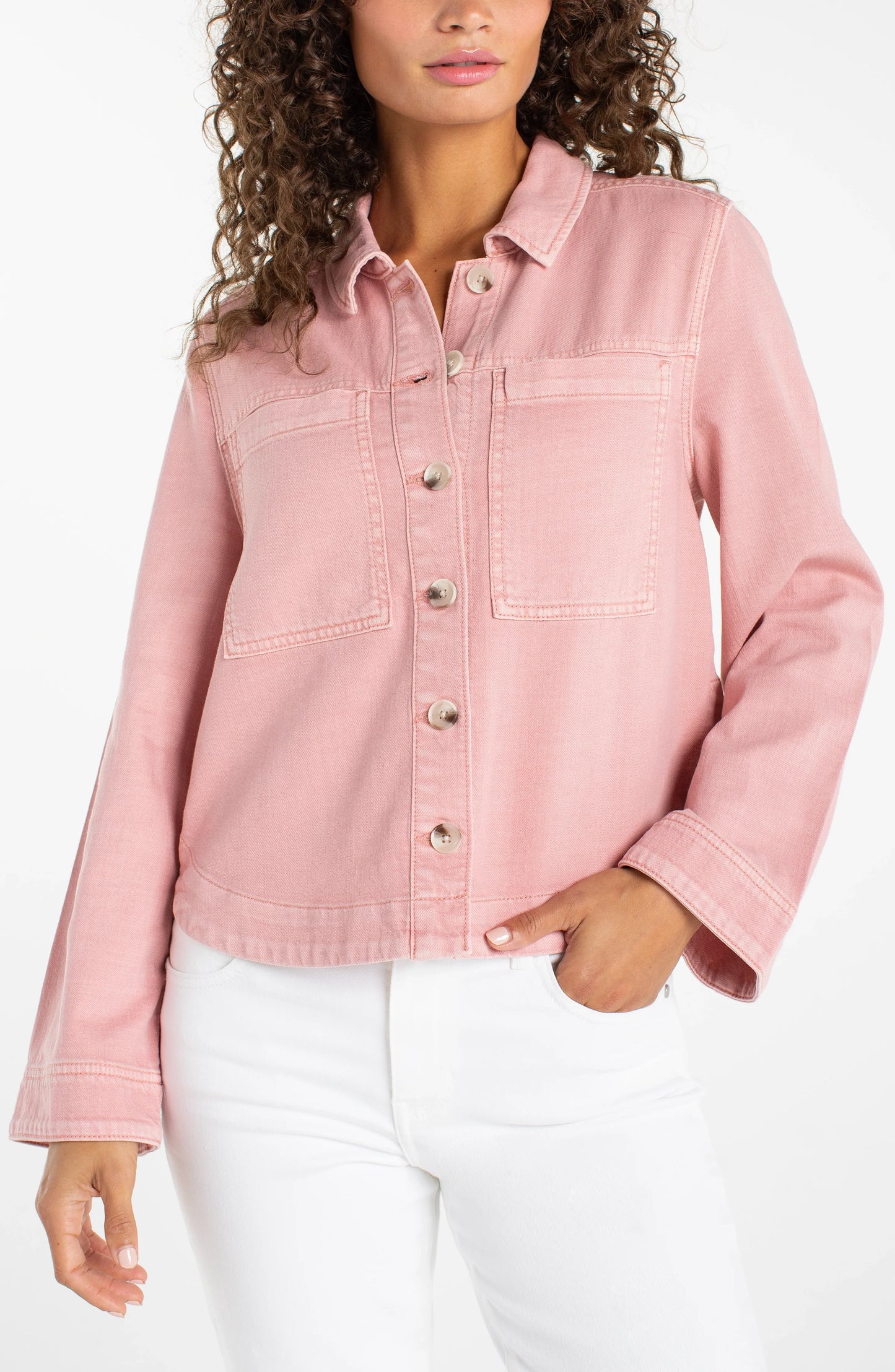 L.P LM1C59QTA High Low Denim Shacket