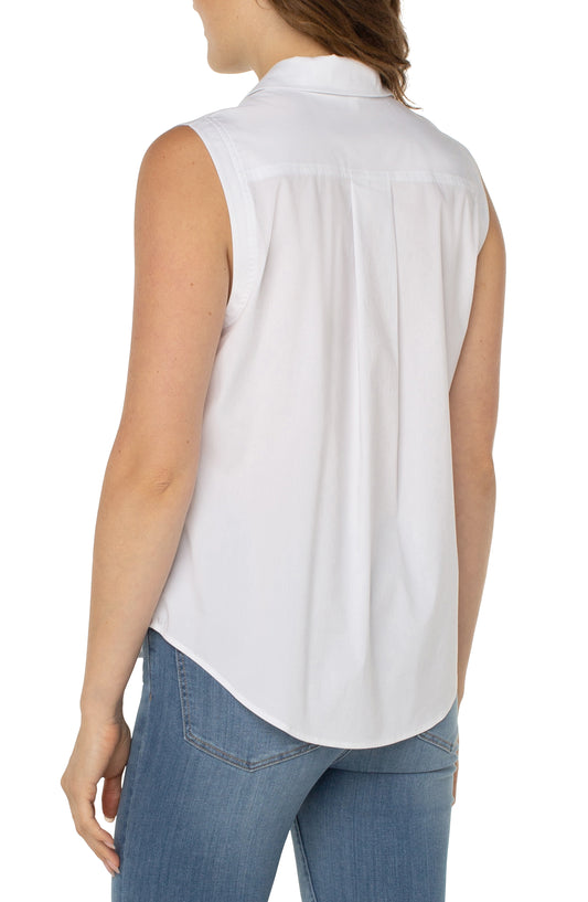 L.P 8981G52 Sleeveless Button Front Shirt
