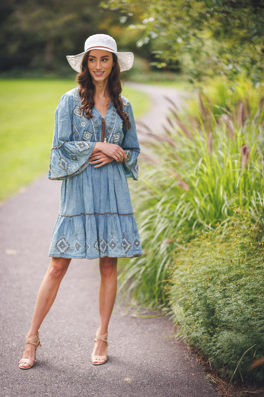 Pap 18603 Boho Denim Dress