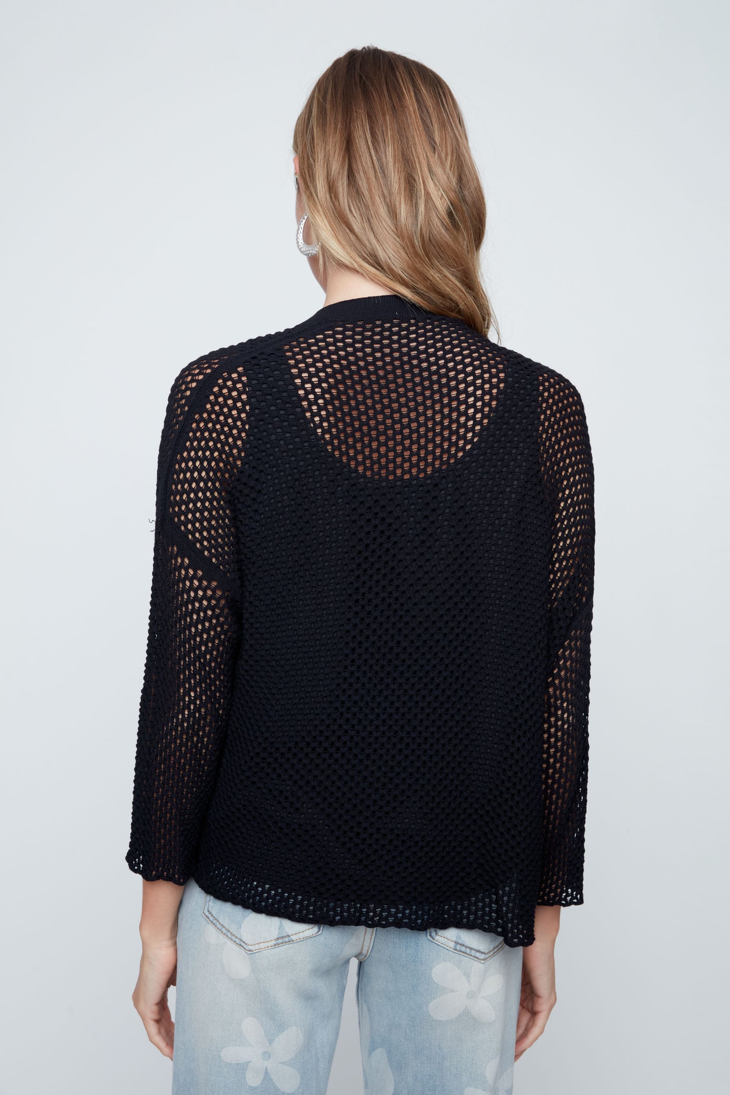 R. R6980-3956 Open Knit Cardigan