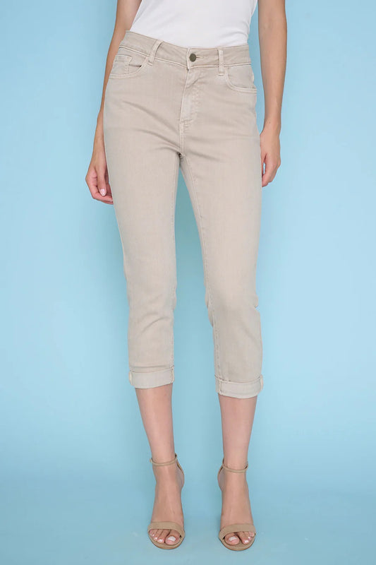 Pic Z6942 Cuffed Cropped Jeans