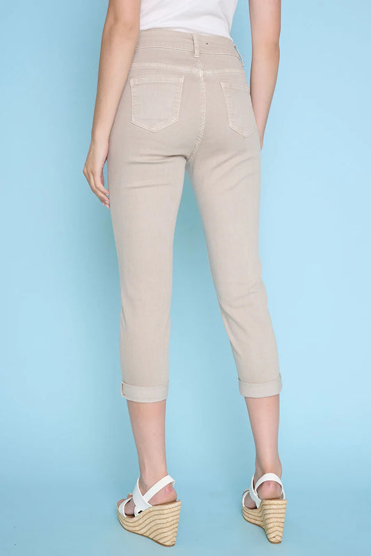 Pic Z6942 Cuffed Cropped Jeans