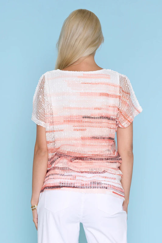 Pic ZC262RI Relaxed Fit Printed Top