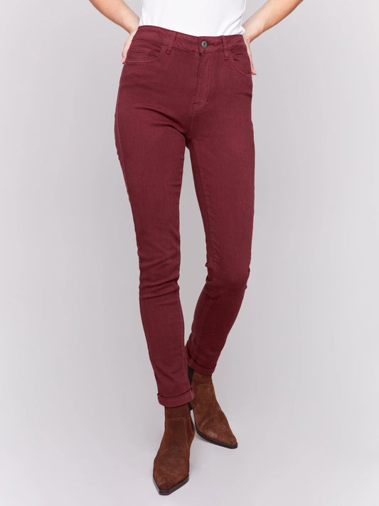 C.B C5309X Cuffed Hem Twill Jeans