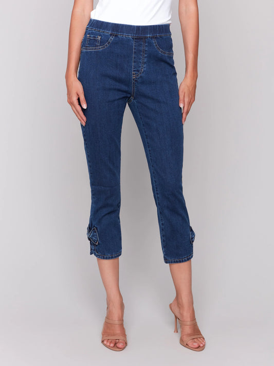 C.B C5333X Pull-on Jeans with Bow Detail