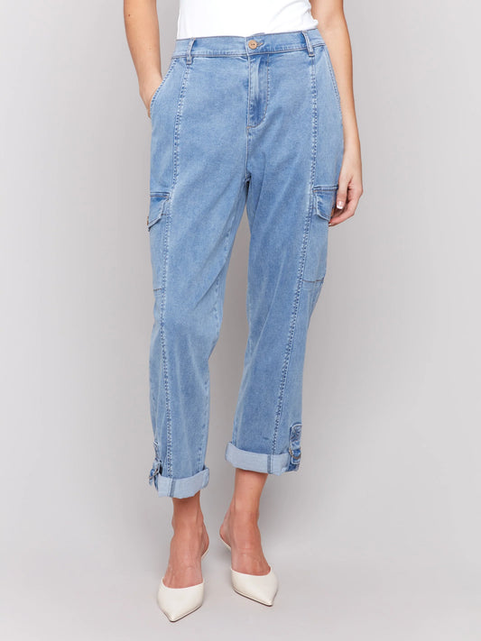 C.B C5492R Stretch Tencel Cargo Pants
