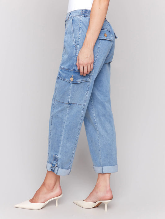 C.B C5492R Stretch Tencel Cargo Pants