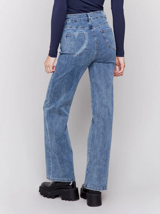 C.B C5572 Flare Jeans with Hearts