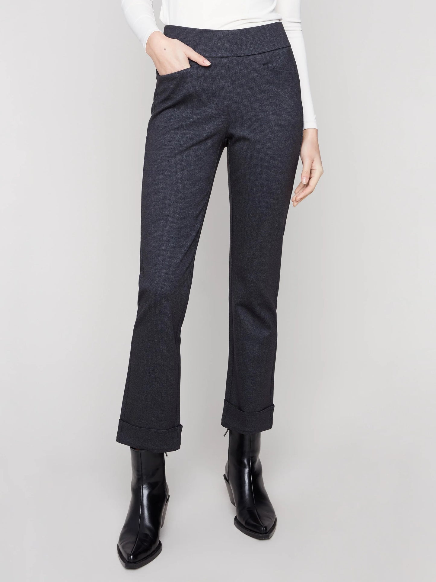 C.B C5526R Cuffed Ponte Pants
