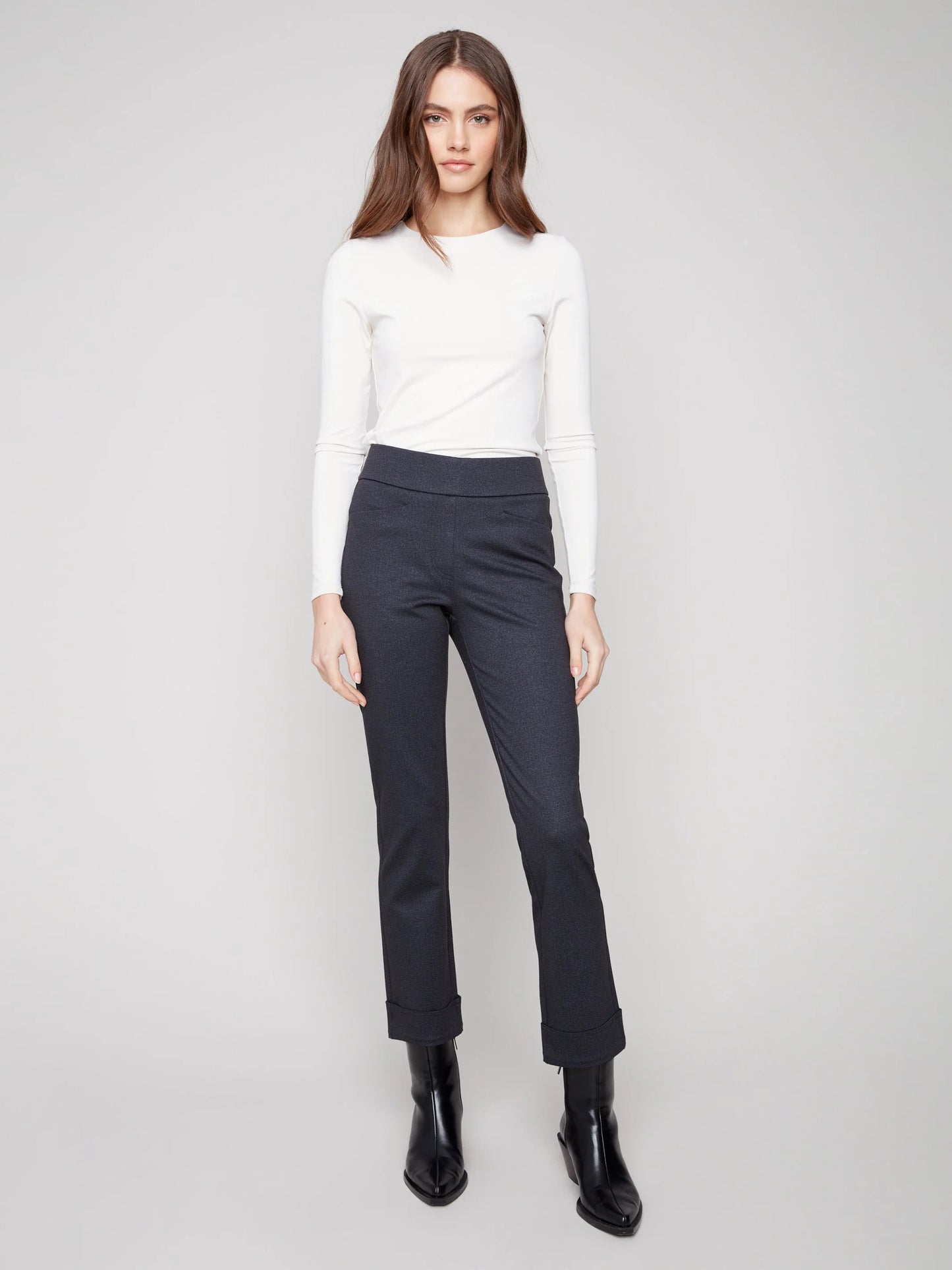 C.B C5526R Cuffed Ponte Pants