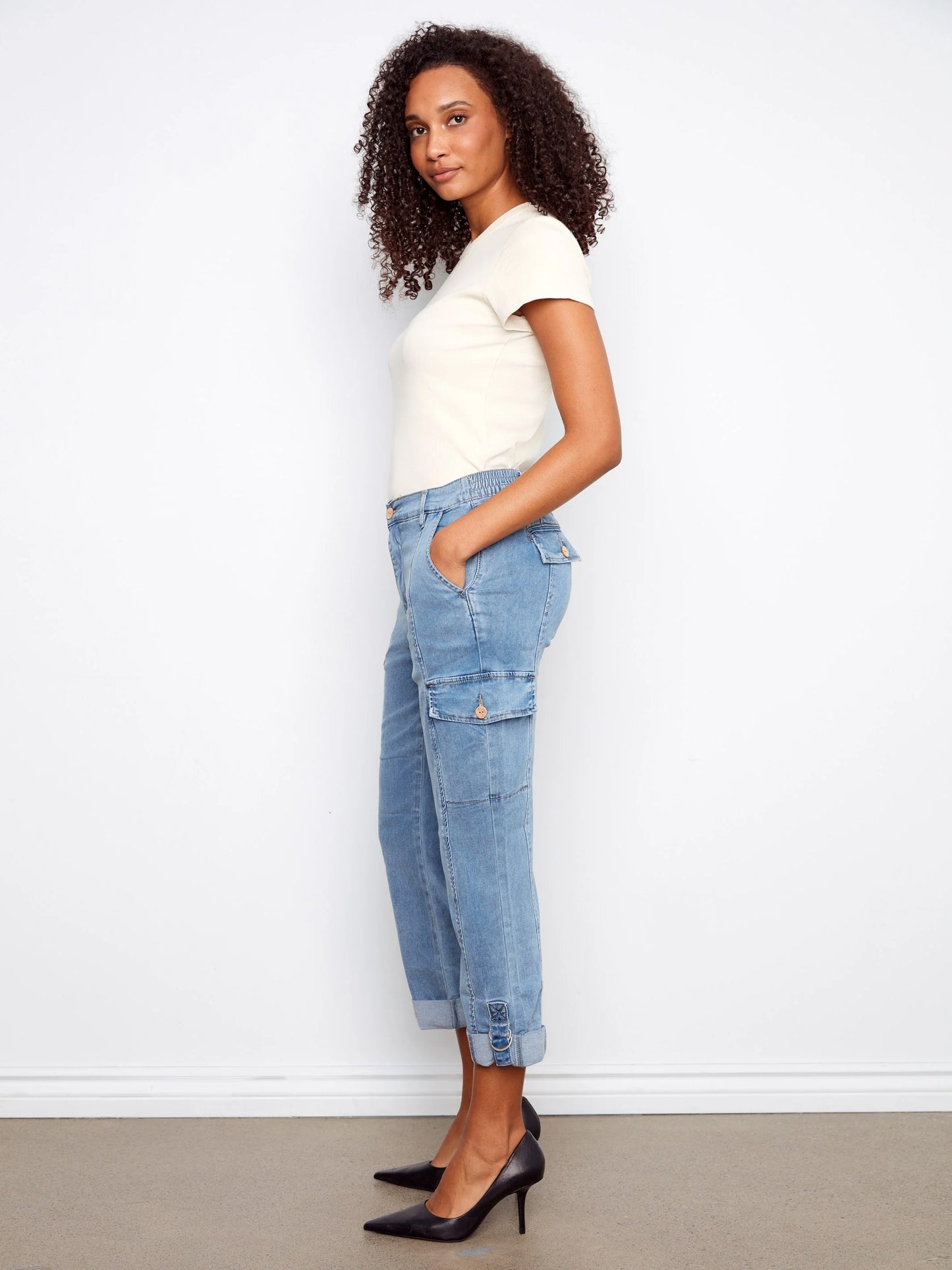 C.B C5492RP Stretch Tencel Cargo Pants