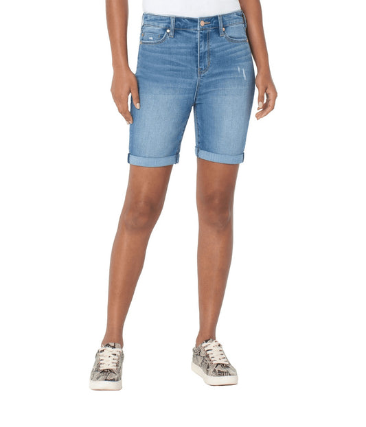 L.P LM9216EF Kristy High Rise Short with Double Roll Cuff