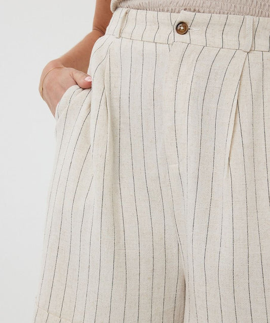 Esq 28215 Linen Striped Shorts