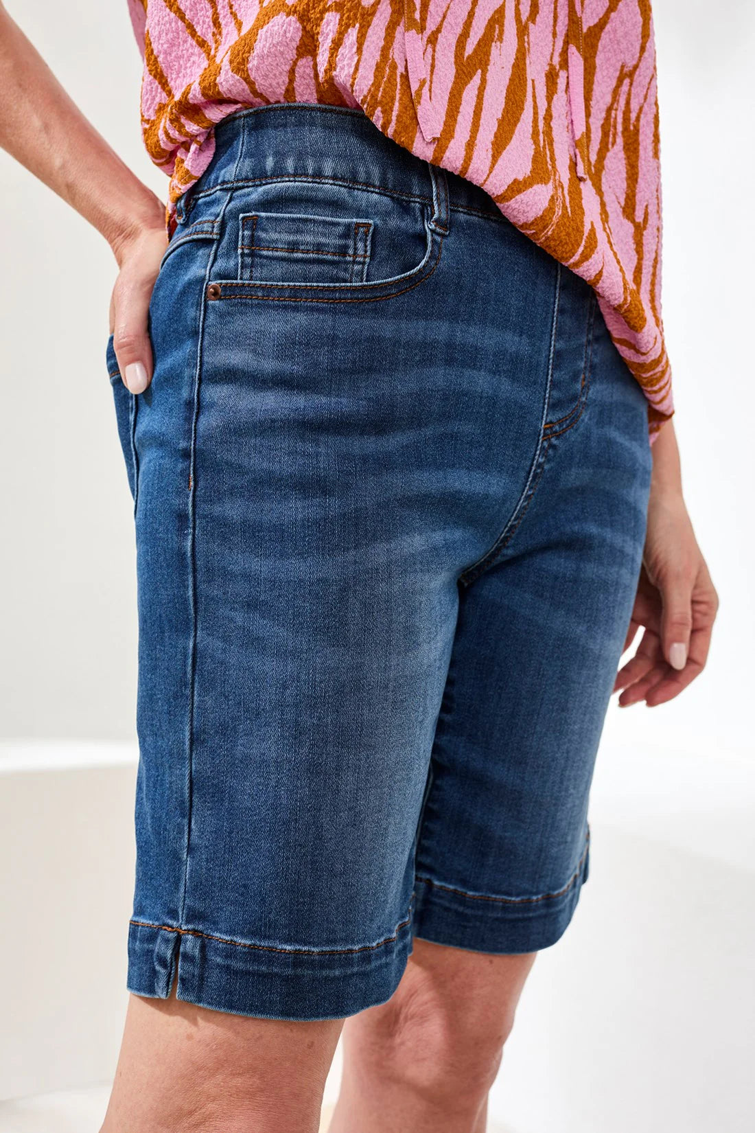 Tri 5709o Audrey Pull-On Bermudas Boundless Stretch Denim
