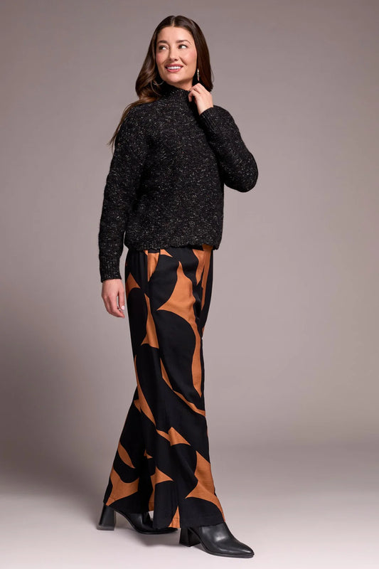 Tri 5943o Mock Neck Drop Shoulder Sweater