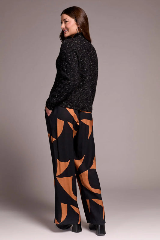 Tri 5943o Mock Neck Drop Shoulder Sweater