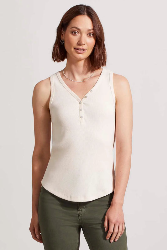 Tri 5361O Cotton Henley Tank