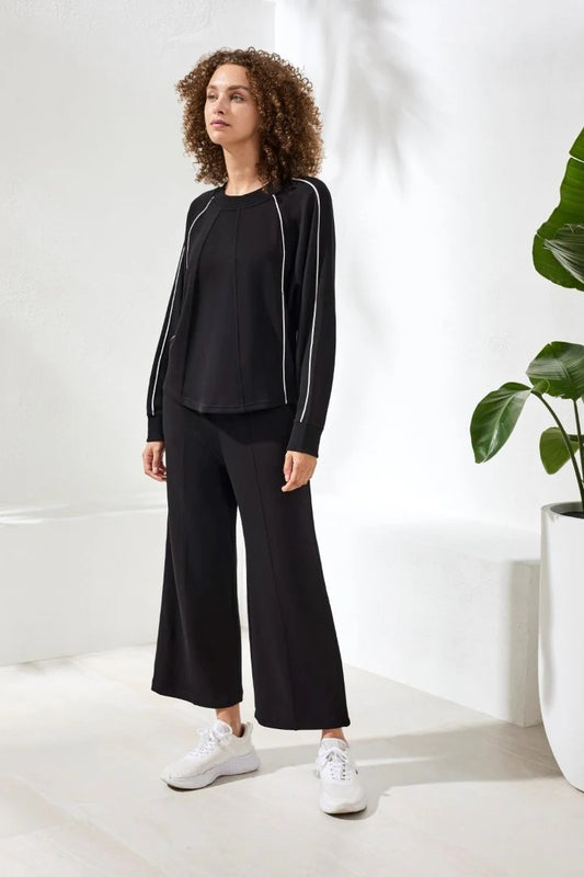Tri 2452o Techno Lux Crew Dolman Top Contrast