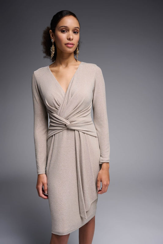 J.R 231763 Lurex Wrap Sheath Dress