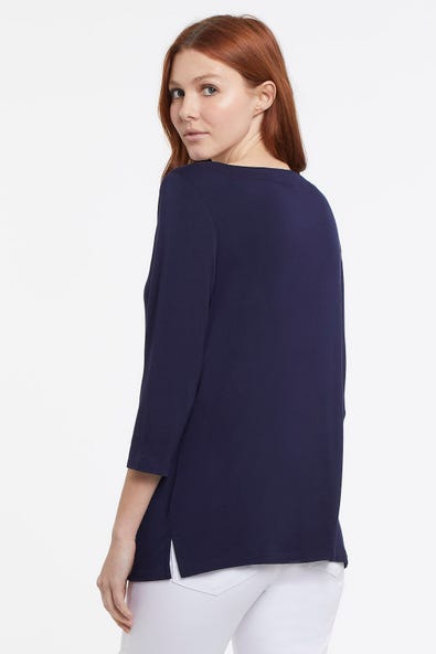 Tri 71610 Boat Neck Top