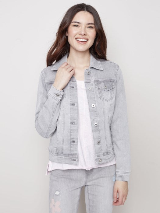 C.B 6302W Grey Denim Jacket
